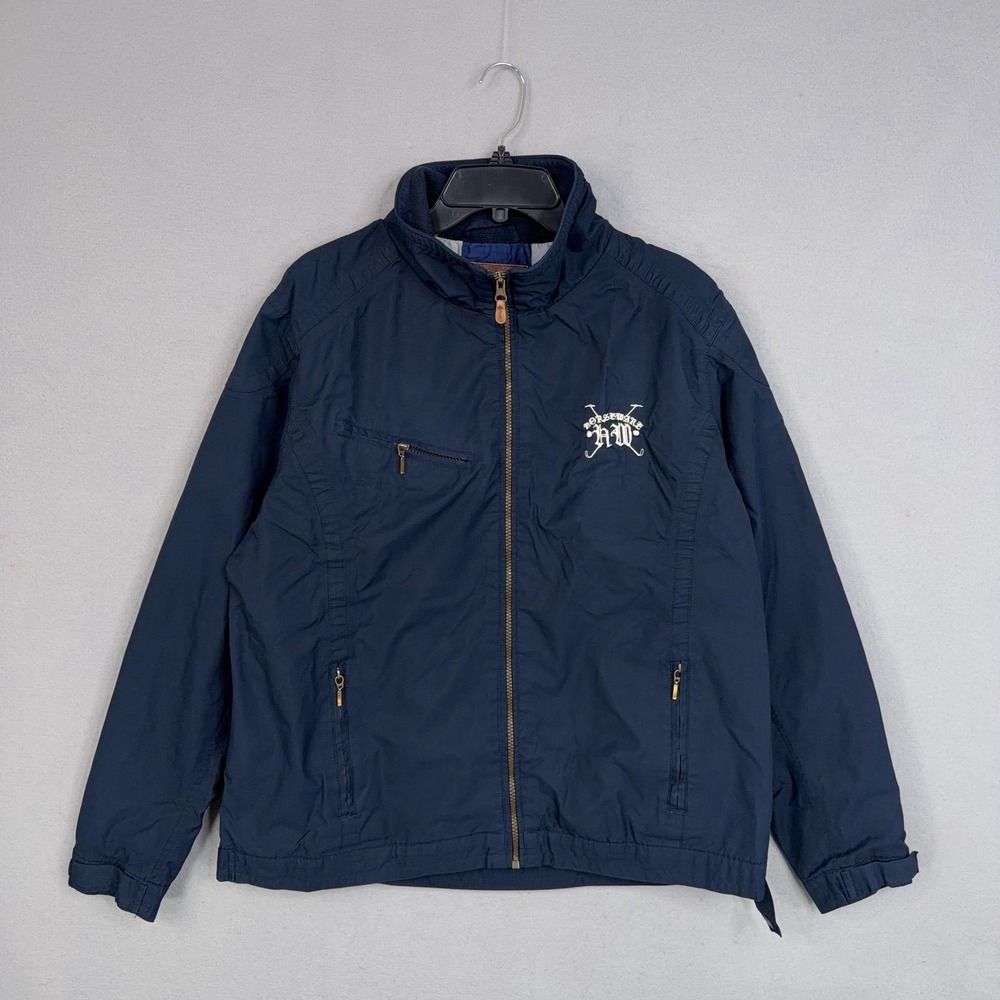 Horseware Ireland Jacket Womens Large Blue Riding Windbreaker Equestrian Showing